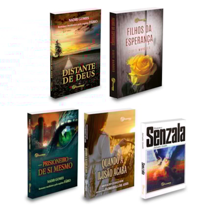 Coleção 5 romances espiritas - 5 livros novos