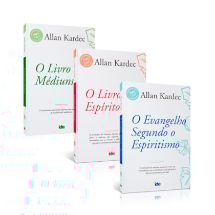 Kit 3 livros Allan Kardec: O Evangelho Segundo o Espiritismo + O Livro dos Espíritos + O Livro dos M