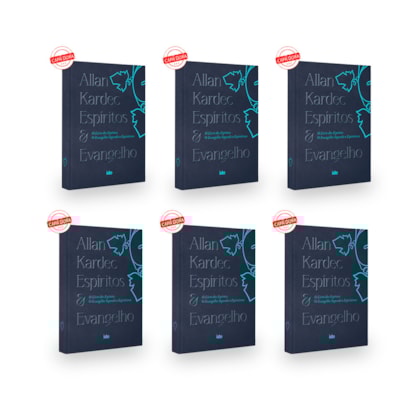 Kit 6 Allan Kardec - Espíritos e Evangelho - Capa Dura