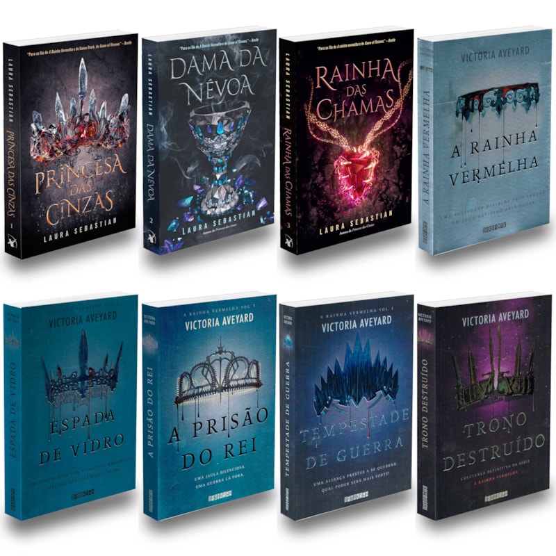 Kit A Rainha Vermelha-5 livros+Box Princesa Das Cinzas - Boa Nova