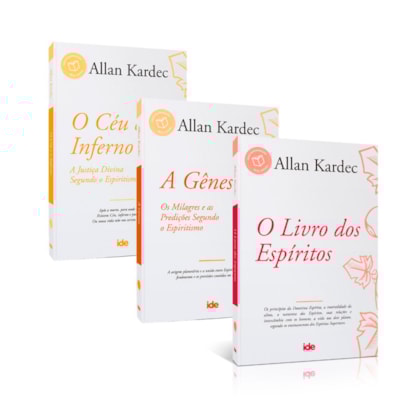 Kit Allan Kardec 03 livros: A Gênese, O Céu e o Inferno e O Livro dos Espíritos