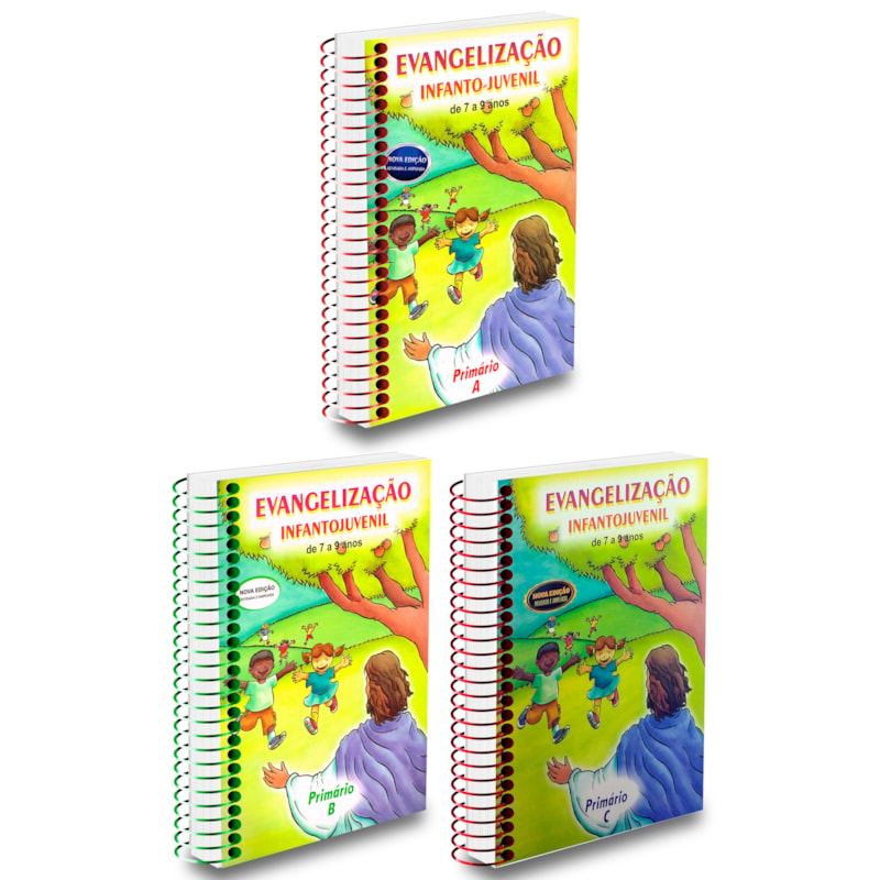 Kit Evangelização Infanto-Juvenil -A/B/C-de 7 a 9 Anos-3 Livros - Boa Nova
