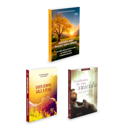 Kit Viver é a Melhor Escolha - 3 Livros Espíritas sobre Valorização da Vida